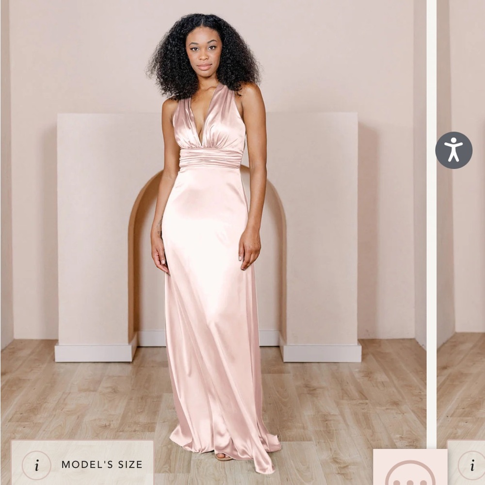 Revelry Dylan Satin Full Length Dress